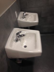 Bathroom sinks installed by Heggemann Inc.