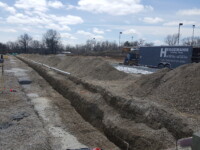 Ground rough plumbing ditches