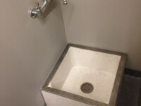 Modern bathroom sink installed by Heggemann Inc.