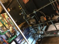 Mechanical room with pipes and valves